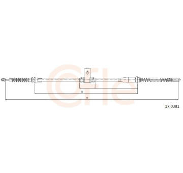 Tažné lanko, parkovací brzda COFLE 17.0381