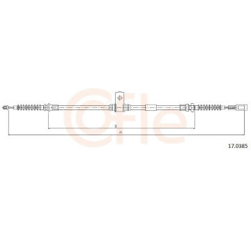 Tažné lanko, parkovací brzda COFLE 17.0385