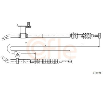 żażné lanko parkovacej brzdy COFLE 17.0543