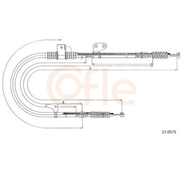 Tažné lanko, parkovací brzda COFLE 17.0571