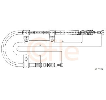 żażné lanko parkovacej brzdy COFLE 17.0578