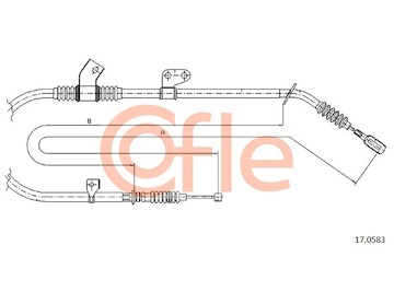Tažné lanko, parkovací brzda COFLE 17.0583