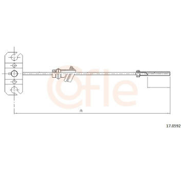 Tažné lanko, parkovací brzda COFLE 17.0592