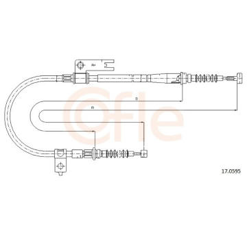Tažné lanko, parkovací brzda COFLE 17.0595