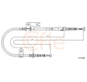 Tažné lanko, parkovací brzda COFLE 17.0596