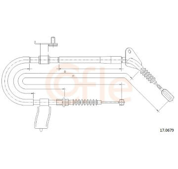 Tažné lanko, parkovací brzda COFLE 17.0679