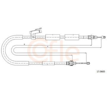Tažné lanko, parkovací brzda COFLE 17.0685