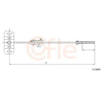 Tažné lanko, parkovací brzda COFLE 17.0689