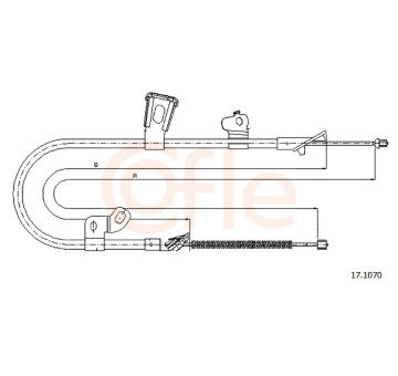 Tažné lanko, parkovací brzda COFLE 17.1070