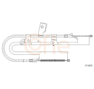 żażné lanko parkovacej brzdy COFLE 17.1071