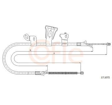 Tažné lanko, parkovací brzda COFLE 17.1072