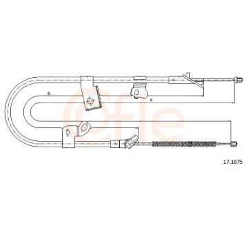 Tažné lanko, parkovací brzda COFLE 17.1075