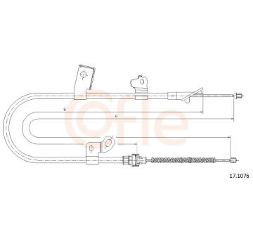 Tažné lanko, parkovací brzda COFLE 17.1076
