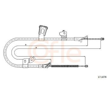 Tažné lanko, parkovací brzda COFLE 17.1078