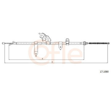 Tažné lanko, parkovací brzda COFLE 17.1080