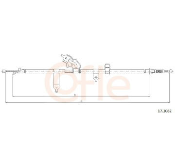 Tažné lanko, parkovací brzda COFLE 17.1082
