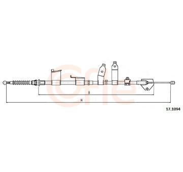 Tažné lanko, parkovací brzda COFLE 17.1094
