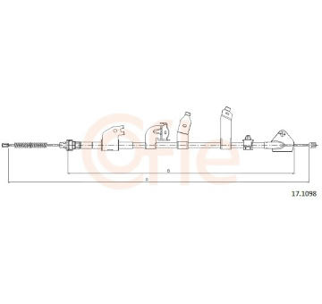 Tažné lanko, parkovací brzda COFLE 17.1098