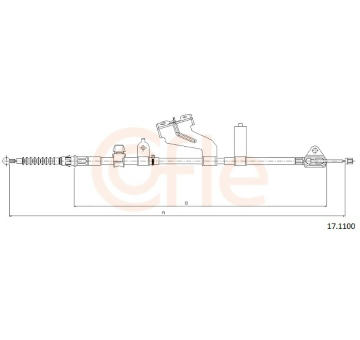 żażné lanko parkovacej brzdy COFLE 17.1100