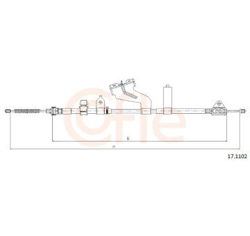 Tažné lanko, parkovací brzda COFLE 17.1102