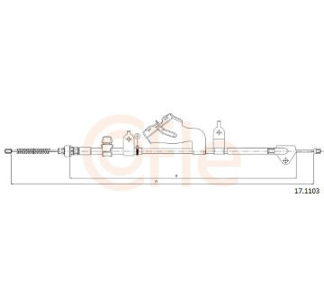 Tažné lanko, parkovací brzda COFLE 17.1103