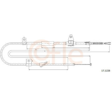 Tažné lanko, parkovací brzda COFLE 17.1228