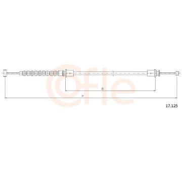 Tažné lanko, parkovací brzda COFLE 17.125
