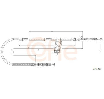 Tažné lanko, parkovací brzda COFLE 17.1269