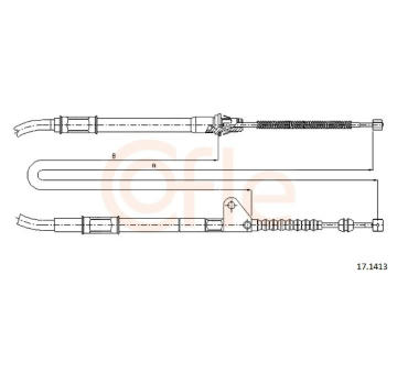 Tažné lanko, parkovací brzda COFLE 17.1413