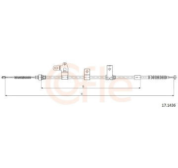 Tažné lanko, parkovací brzda COFLE 17.1436