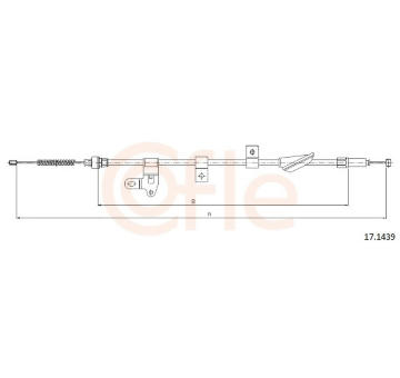 żażné lanko parkovacej brzdy COFLE 17.1439