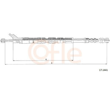 Tažné lanko, parkovací brzda COFLE 17.1441