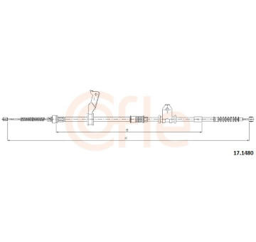 Tažné lanko, parkovací brzda COFLE 17.1480