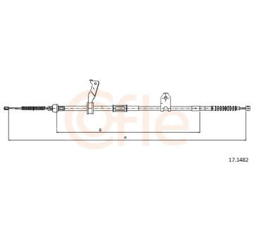 Tažné lanko, parkovací brzda COFLE 17.1482