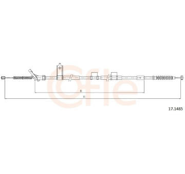 Tažné lanko, parkovací brzda COFLE 17.1485