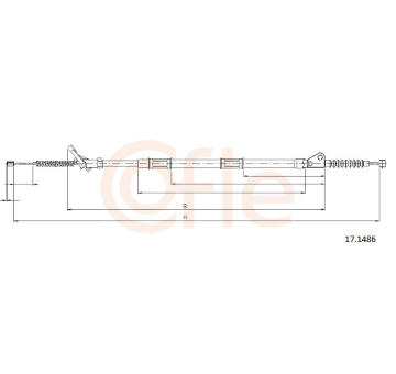 żażné lanko parkovacej brzdy COFLE 17.1486