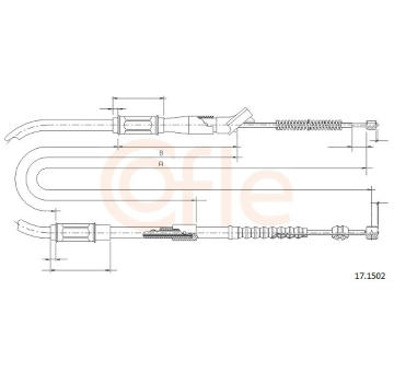 żażné lanko parkovacej brzdy COFLE 17.1502