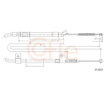 Tažné lanko, parkovací brzda COFLE 17.1513
