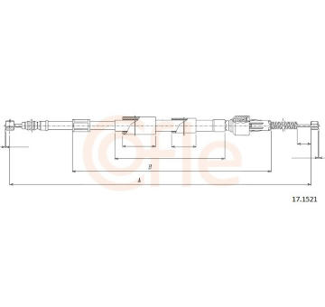 żażné lanko parkovacej brzdy COFLE 17.1521