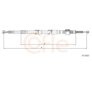 Tažné lanko, parkovací brzda COFLE 17.1522