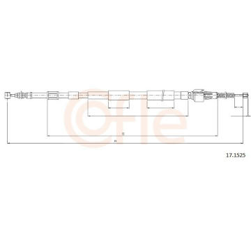 żażné lanko parkovacej brzdy COFLE 17.1525