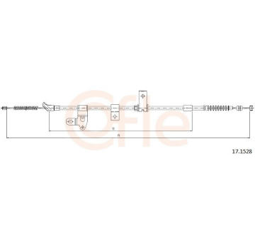 Tažné lanko, parkovací brzda COFLE 17.1528