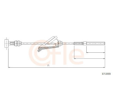 Tažné lanko, parkovací brzda COFLE 17.1555