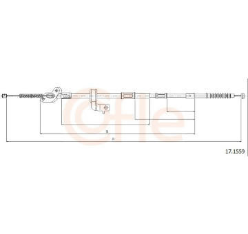 Tažné lanko, parkovací brzda COFLE 17.1559