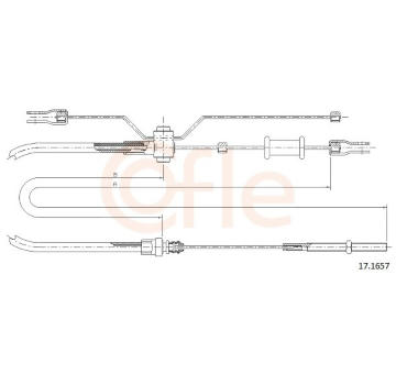 Tažné lanko, parkovací brzda COFLE 17.1657