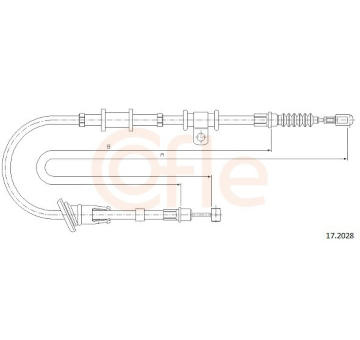 Tažné lanko, parkovací brzda COFLE 17.2028
