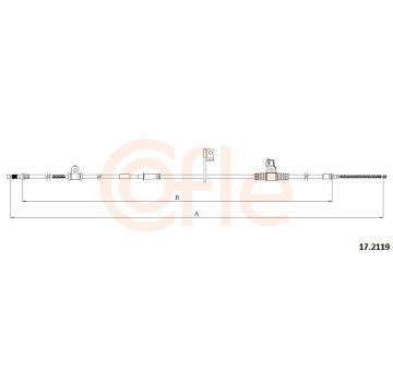 Tažné lanko, parkovací brzda COFLE 17.2119