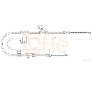 Tažné lanko, parkovací brzda COFLE 17.2123