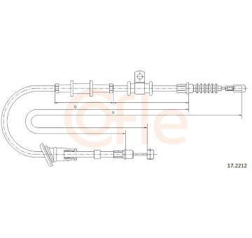Tažné lanko, parkovací brzda COFLE 17.2212