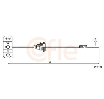 żażné lanko parkovacej brzdy COFLE 17.2277